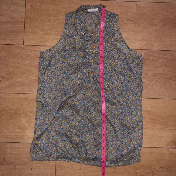 Sessun Lorette Flower Affair Button Sleeveless Blouse Size Small, MSRP $186 - Picture 11 of 11